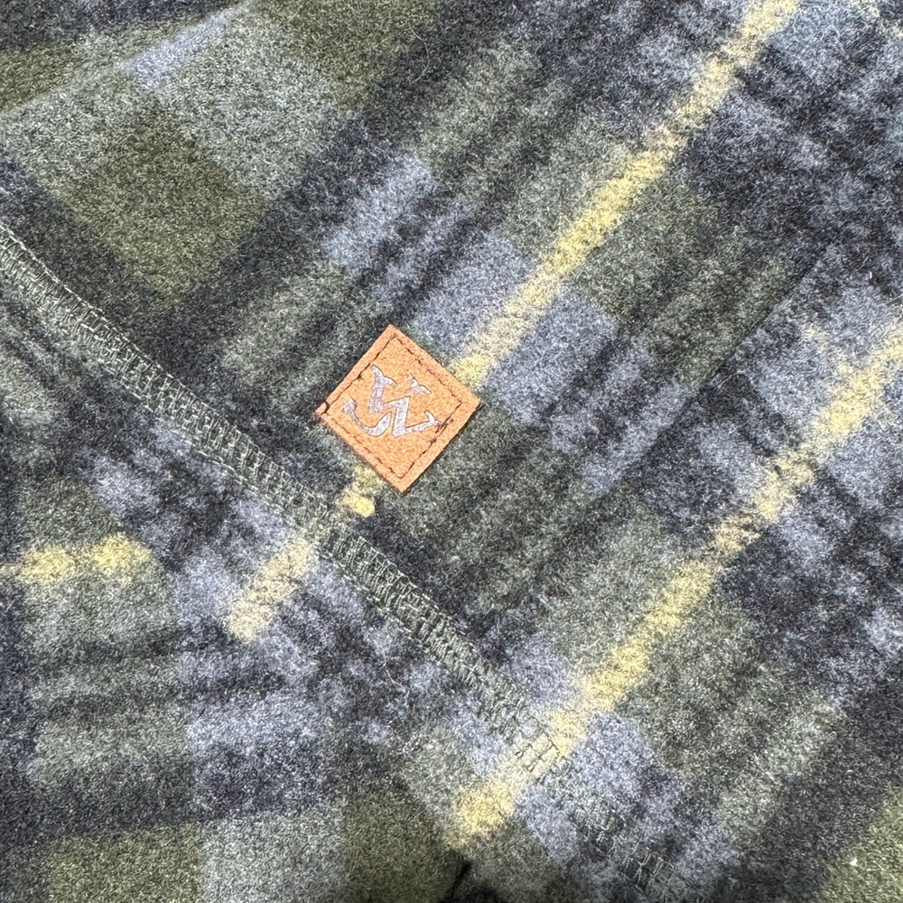 John Wayne Wooly Fleece Pullover Jacket Men XL Western Style Plaid Snap NWT - Picture 6 of 7